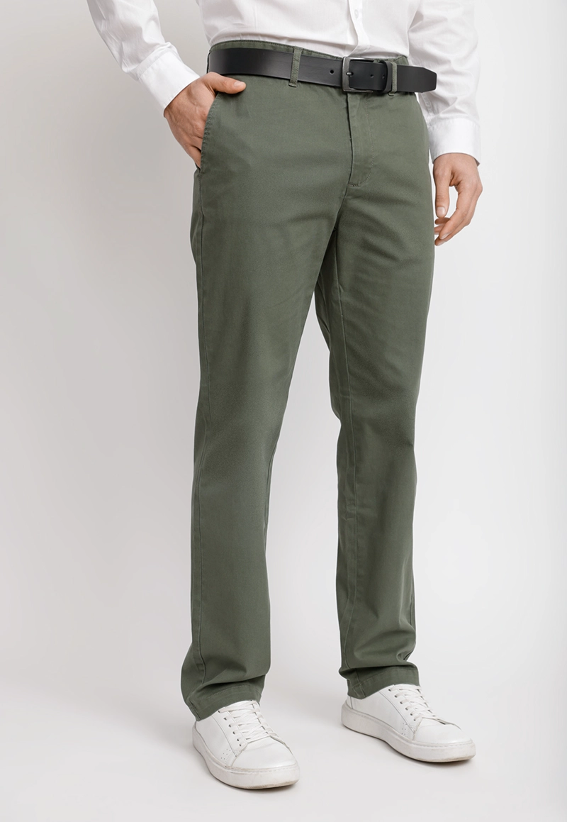 PANTALON CHINO HOMBRE ALGODON VINCI VERDE - 1