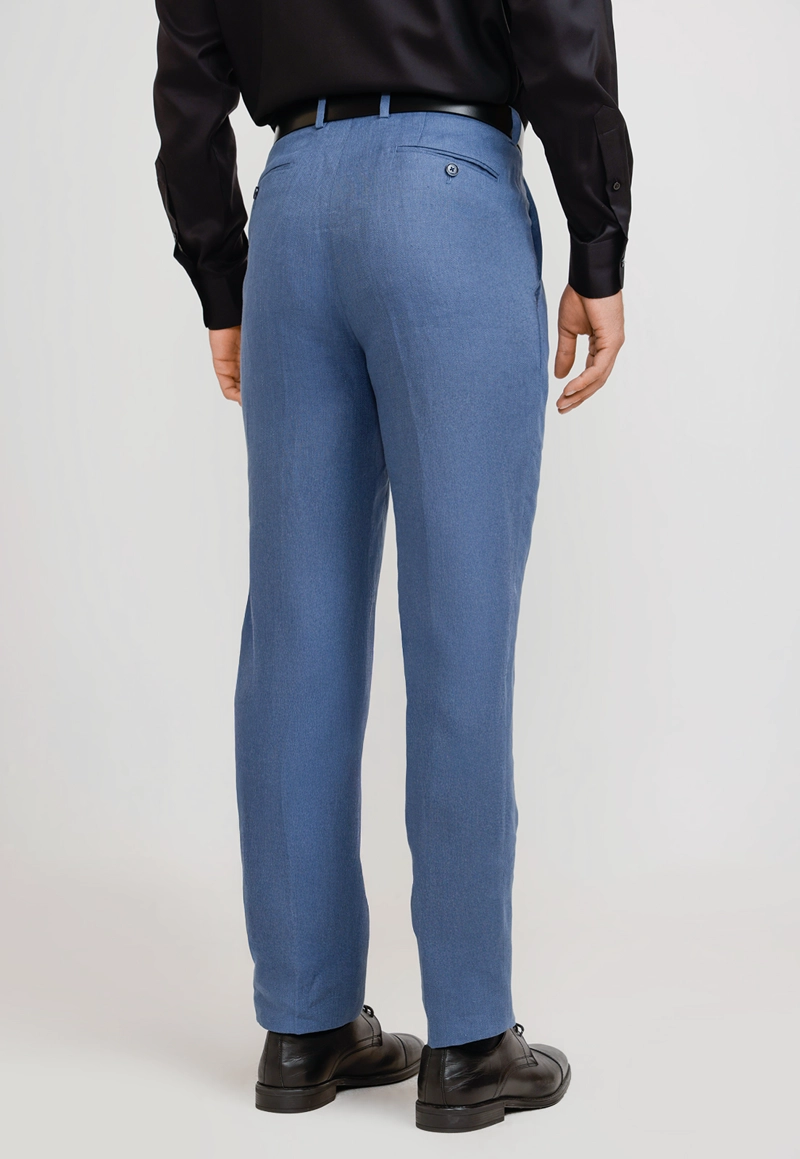 PANTALON HOMBRE FORMAL LINO MIX&COLOR AZUL - 2