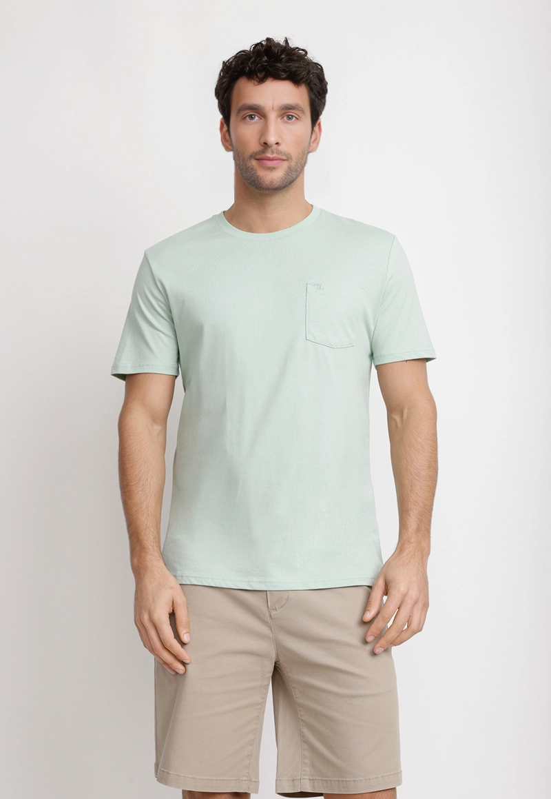 POLERA CUELLO C ALGODON PIMA MARCUS MENTA - 1