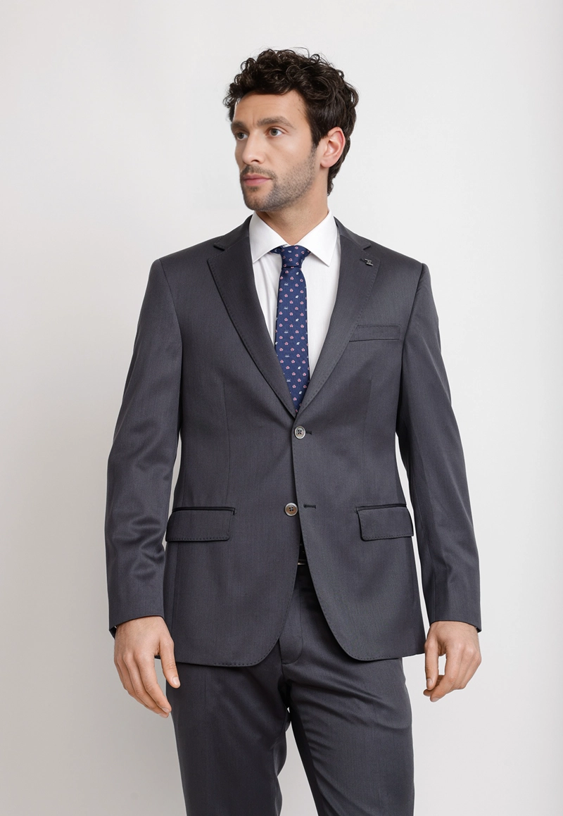 TRAJE HOMBRE FORMAL LANA S160'S EMERALD GRIS - 1