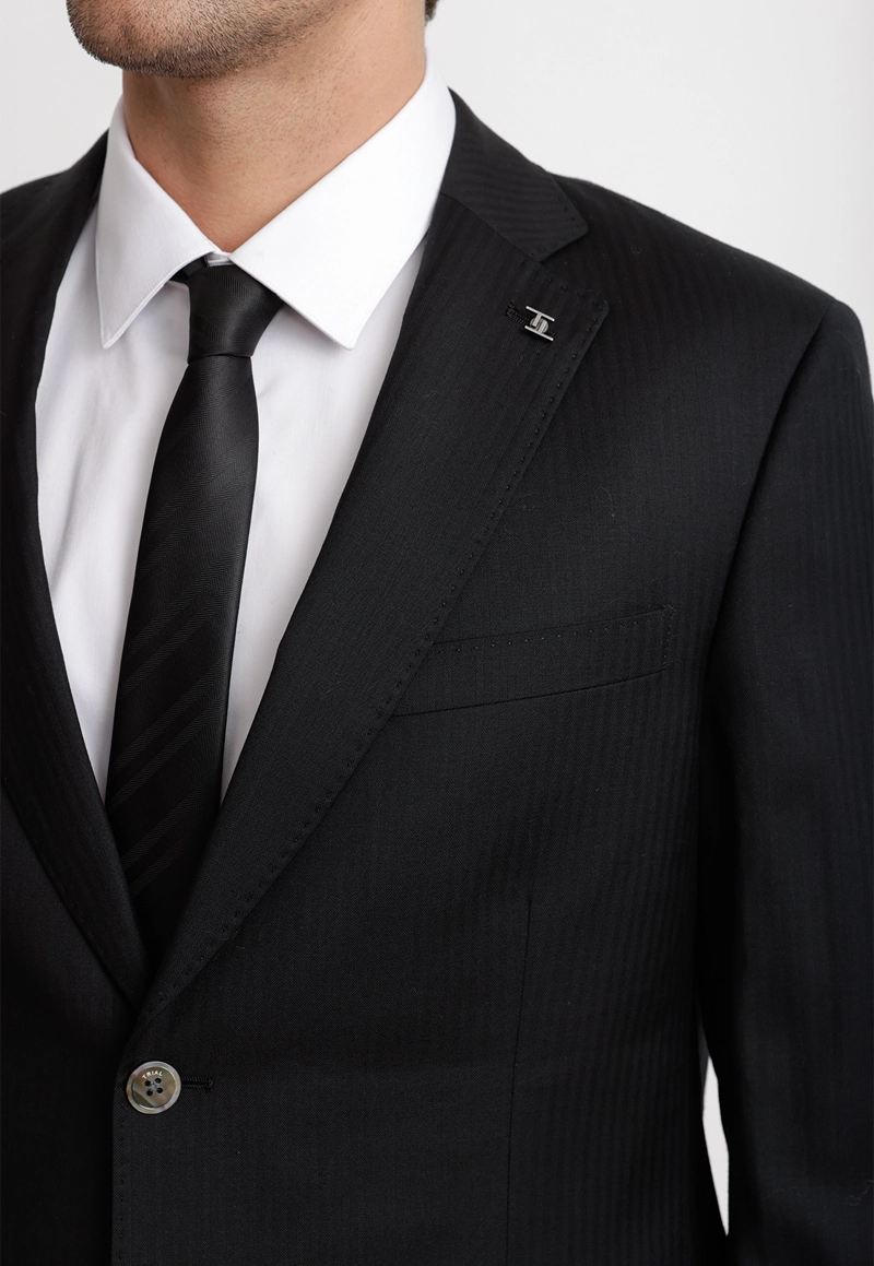 TRAJE HOMBRE FORMAL LANA S160'S EMERALD NEGRO - 3