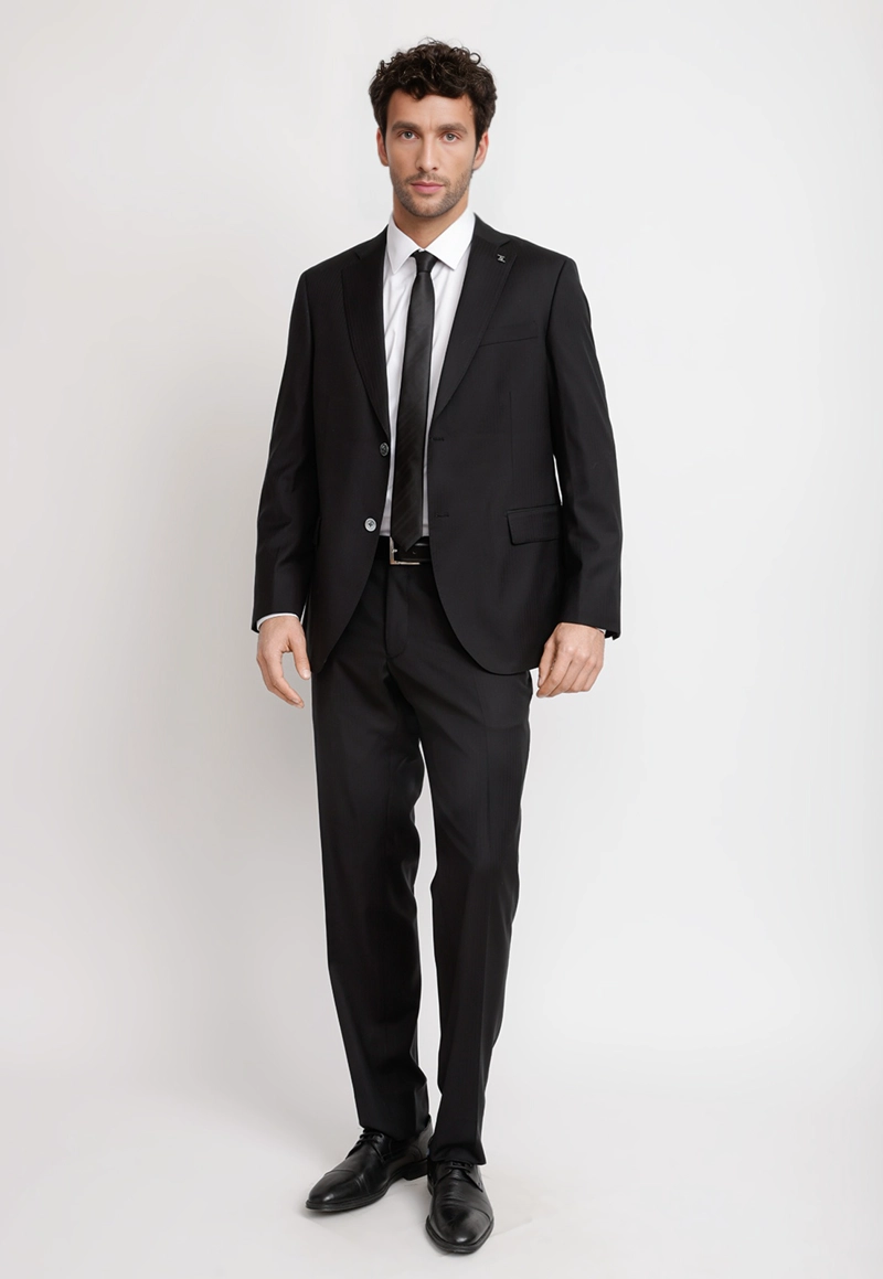 TRAJE HOMBRE FORMAL LANA S160'S EMERALD NEGRO - 4