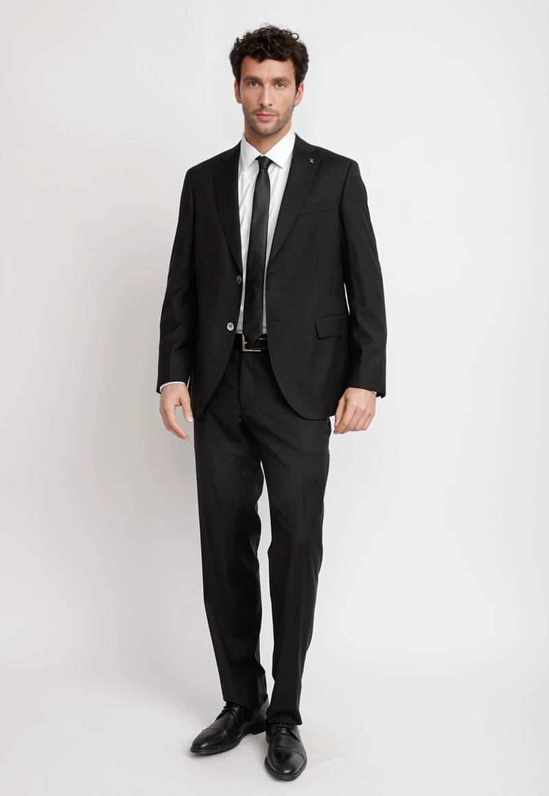 TRAJE HOMBRE FORMAL LANA S160'S EMERALD NEGRO - 4