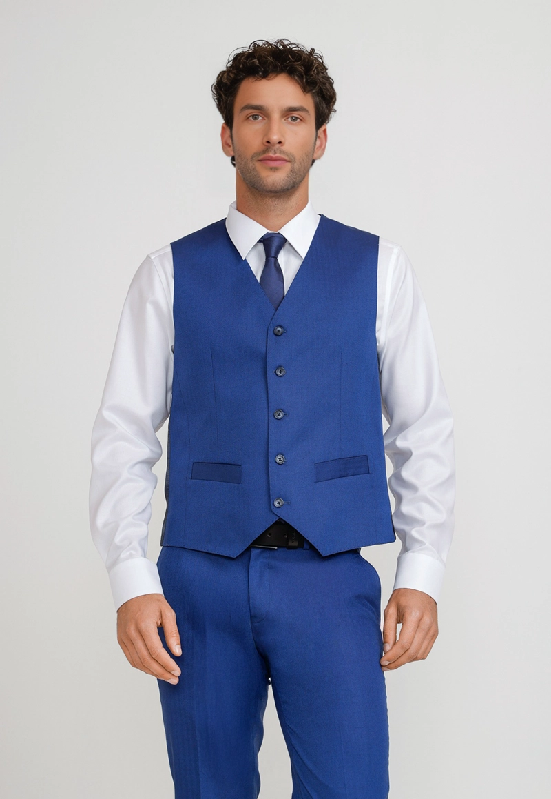 GILET HOMBRE FORMAL GRADUACION AZULINO - 1