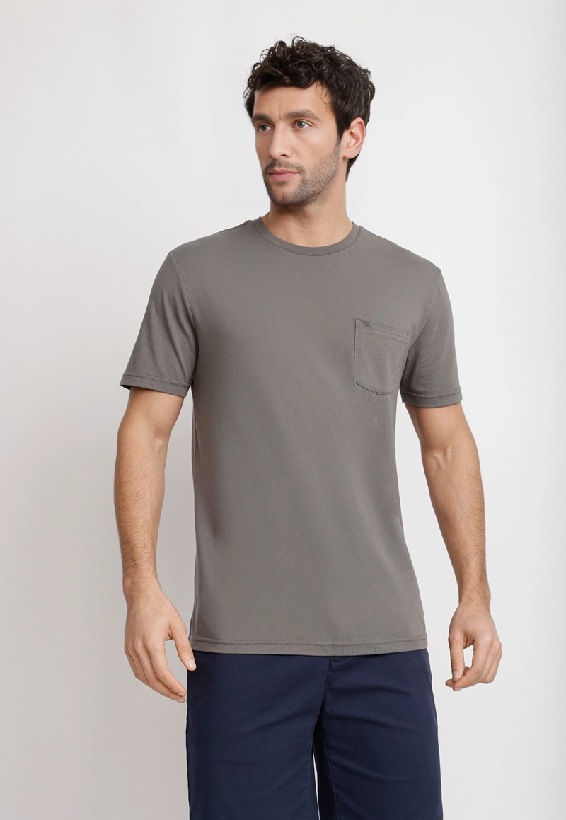 POLERA CUELLO C ALGODON PIMA MARCUS VERDE OSCURO - 1