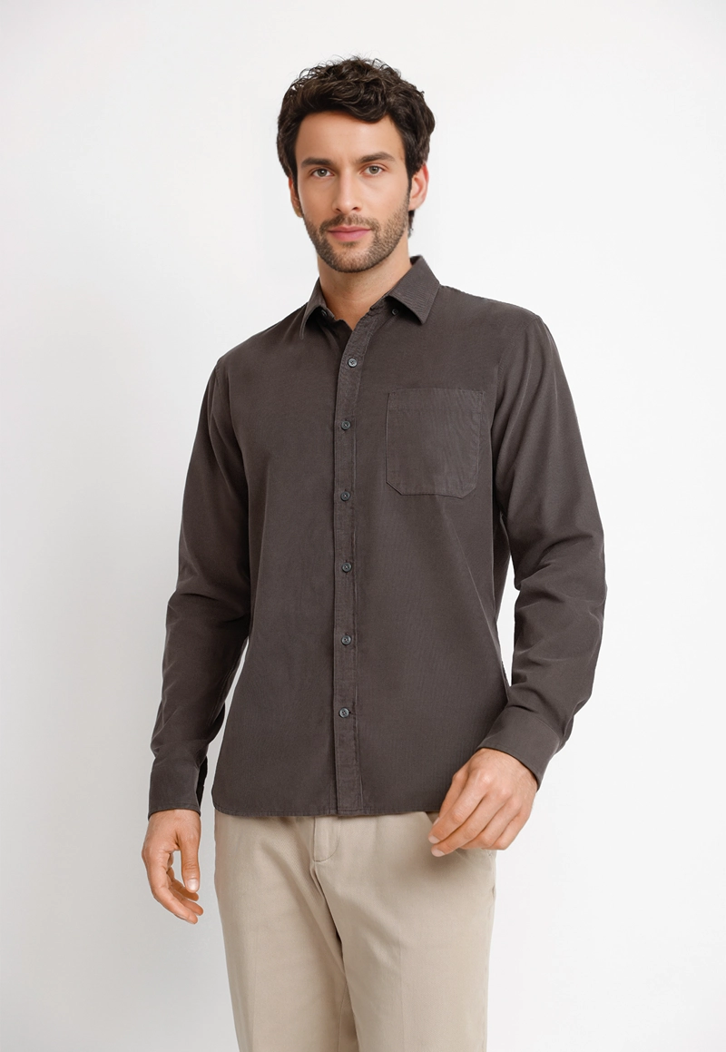 CAMISA COTELE  ML HOMBRE BURGOS GRIS - 1