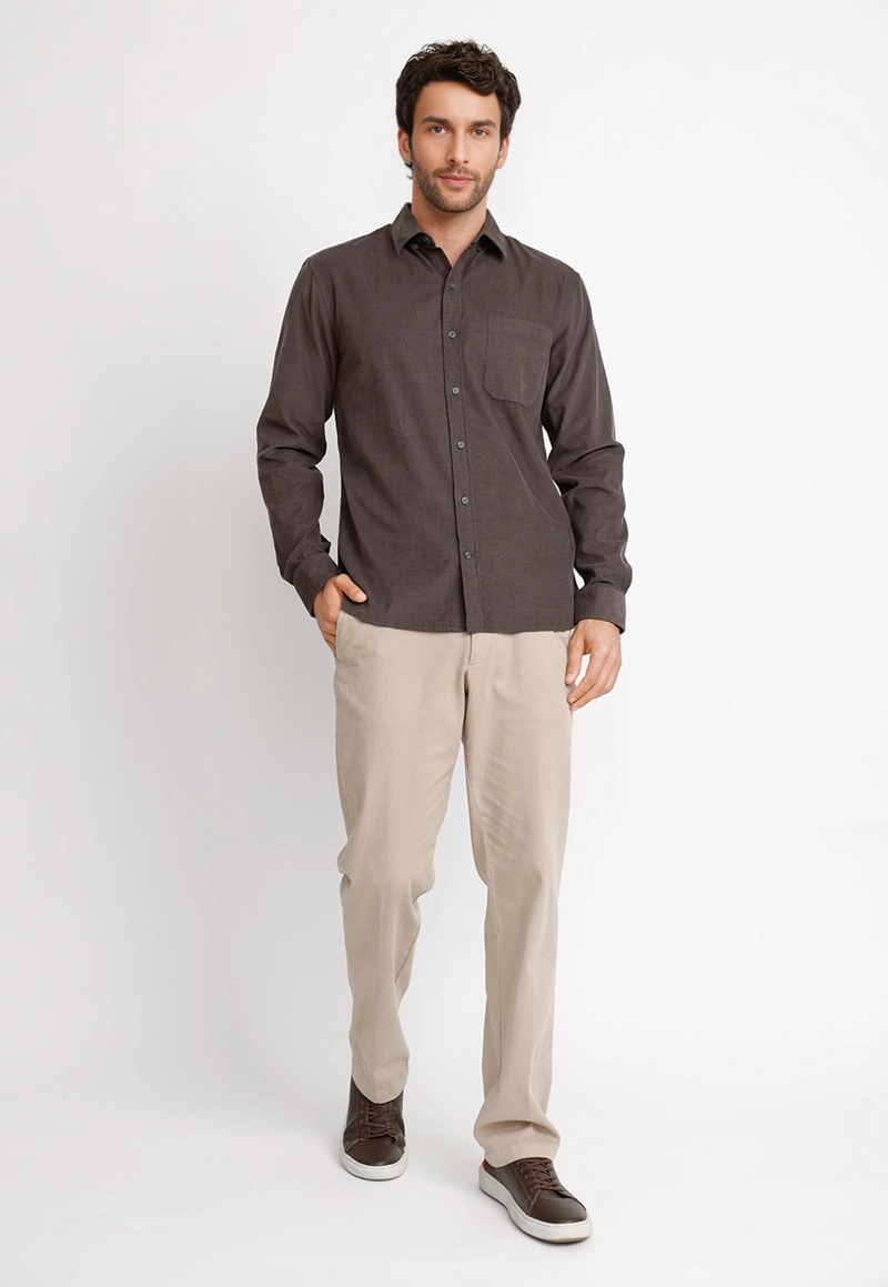 CAMISA COTELE  ML HOMBRE BURGOS GRIS - 4