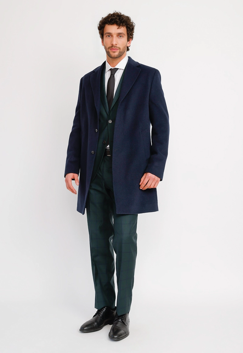 ABRIGO HOMBRE FORMAL VERCELLI VOYAGE AZUL MARINO - 4