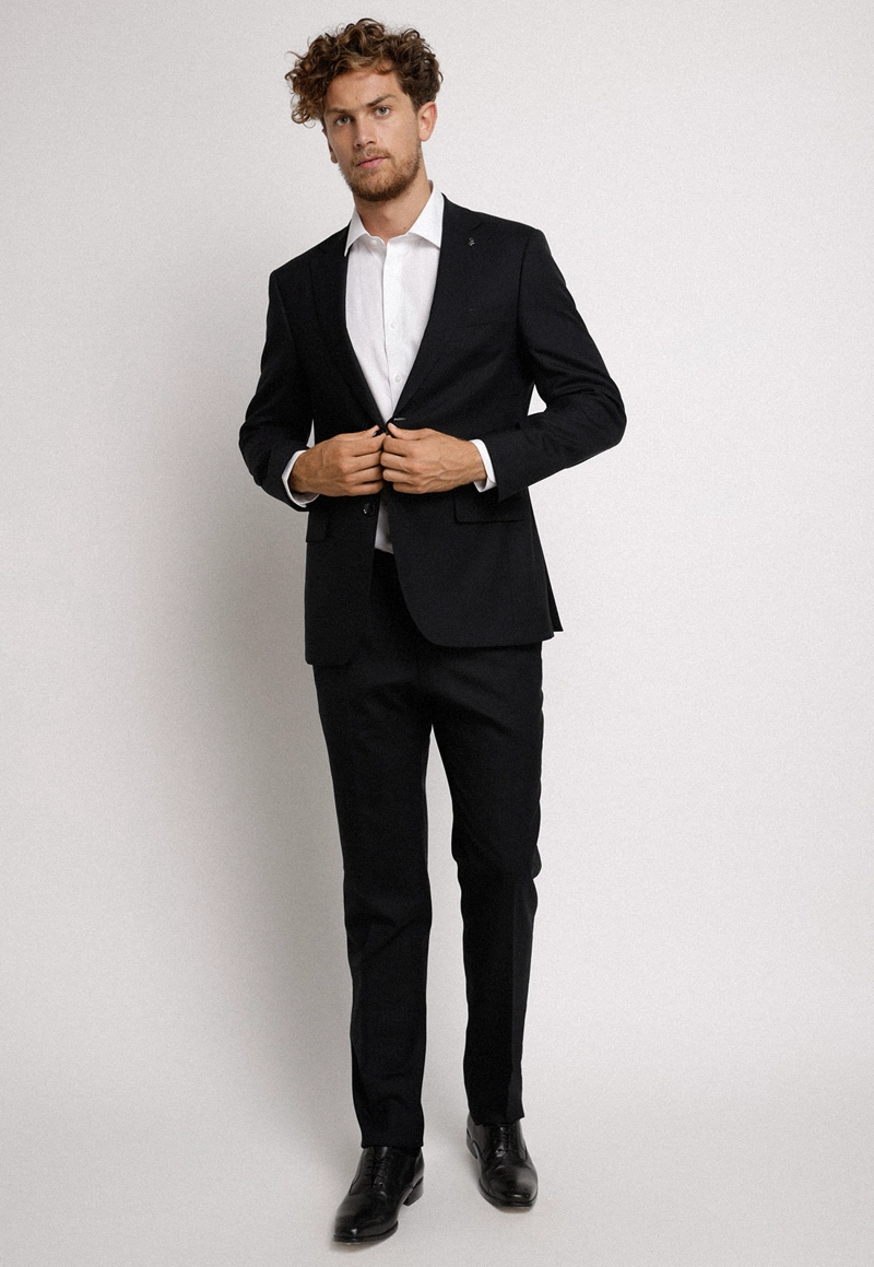 CHAQUETA FORMAL HOMBRE SLIM FIT TRAD S100 LANA NEGRO - 4