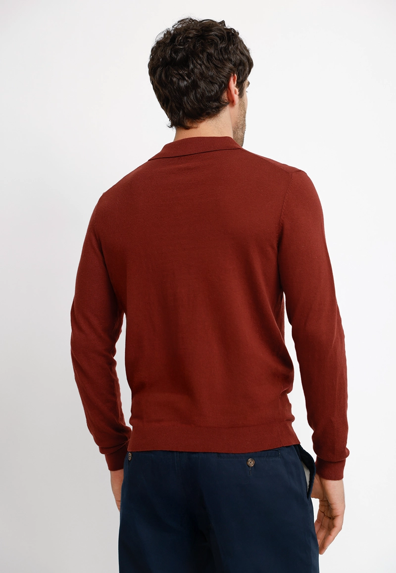 POLERA ML HOMBRE MARCEL ROJO - 2