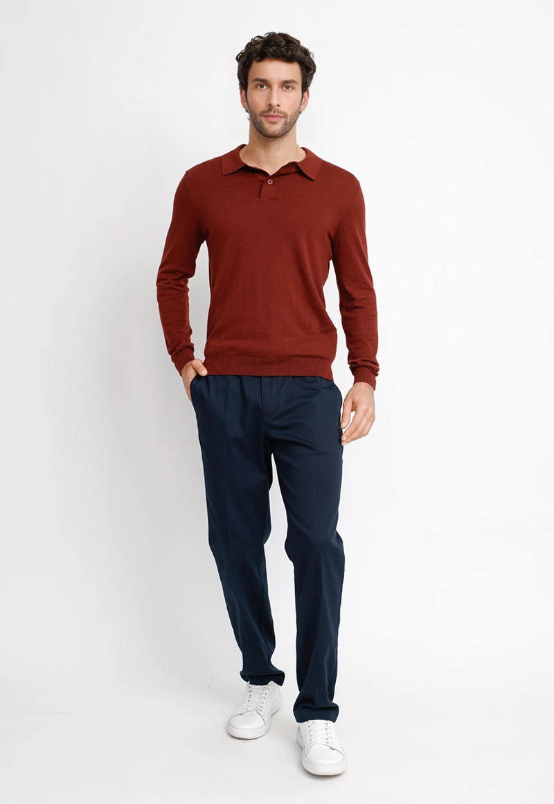 POLERA ML HOMBRE MARCEL ROJO - 4