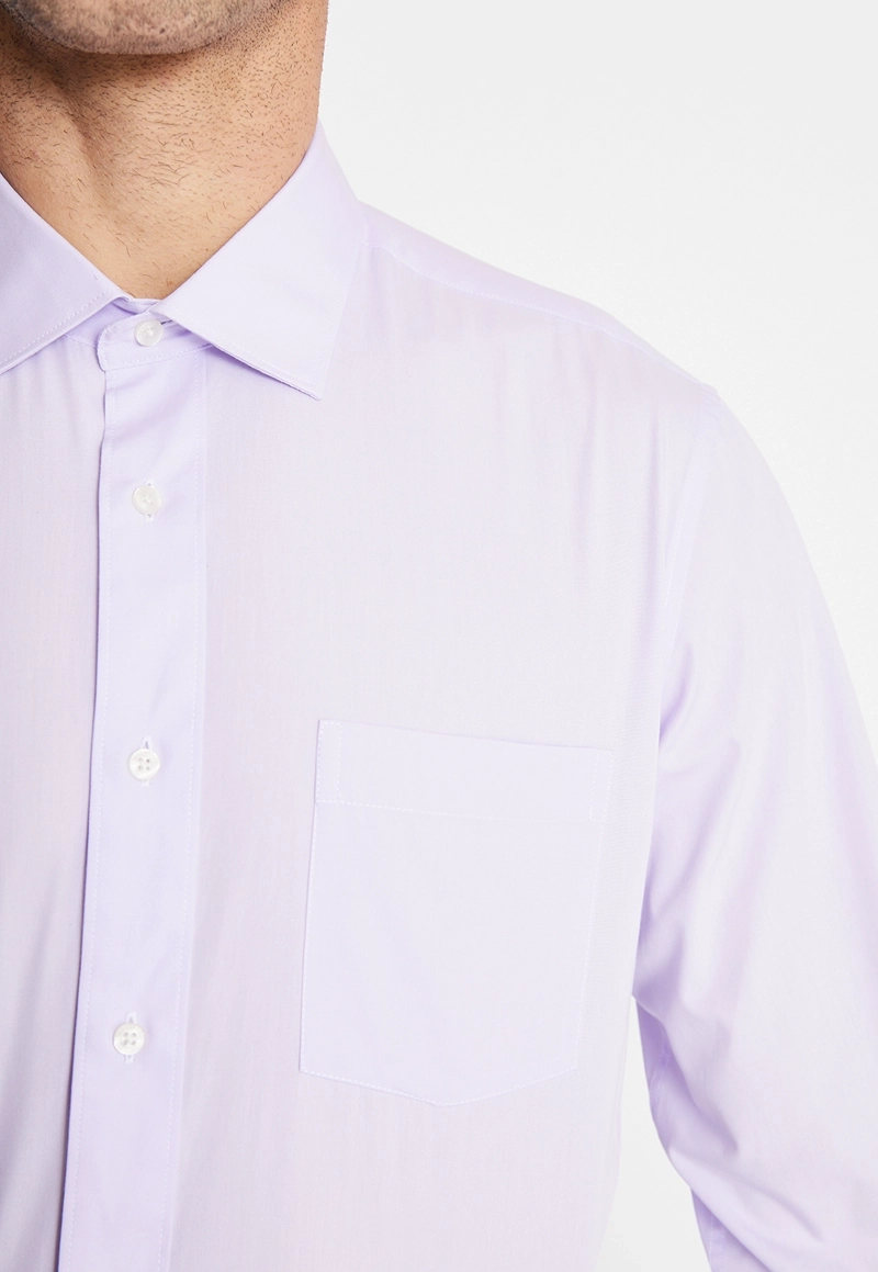 CAMISA FORMAL HOMBRE REGULAR POPLIN LILA - 3