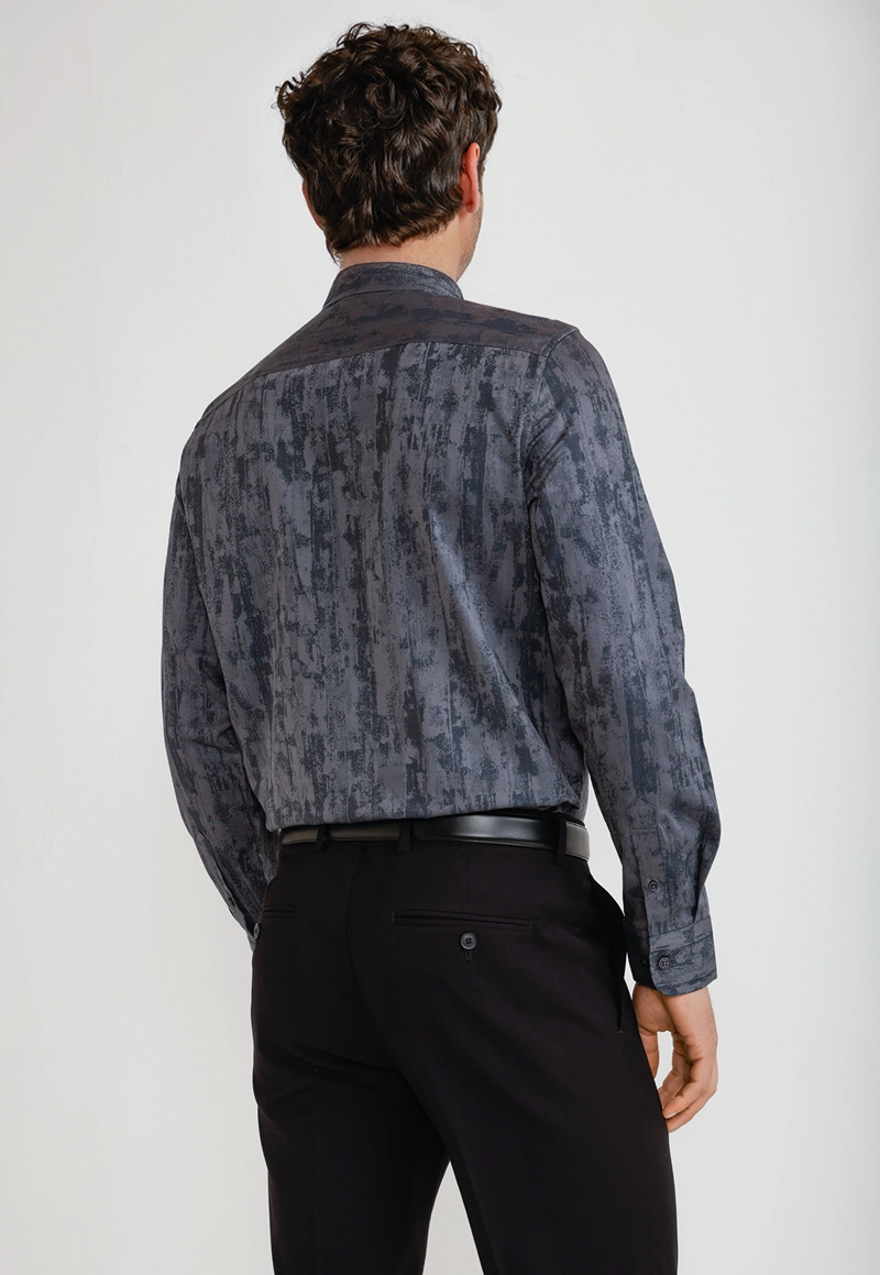 CAMISA HOMBRE JACQUARD NEGRO JACQUARD SHIRT - 2