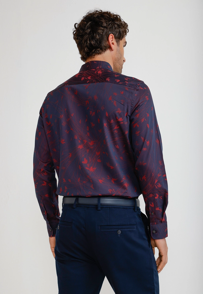 CAMISA HOMBRE JACQUARD NAVY JACQUARD SHIRT - 2