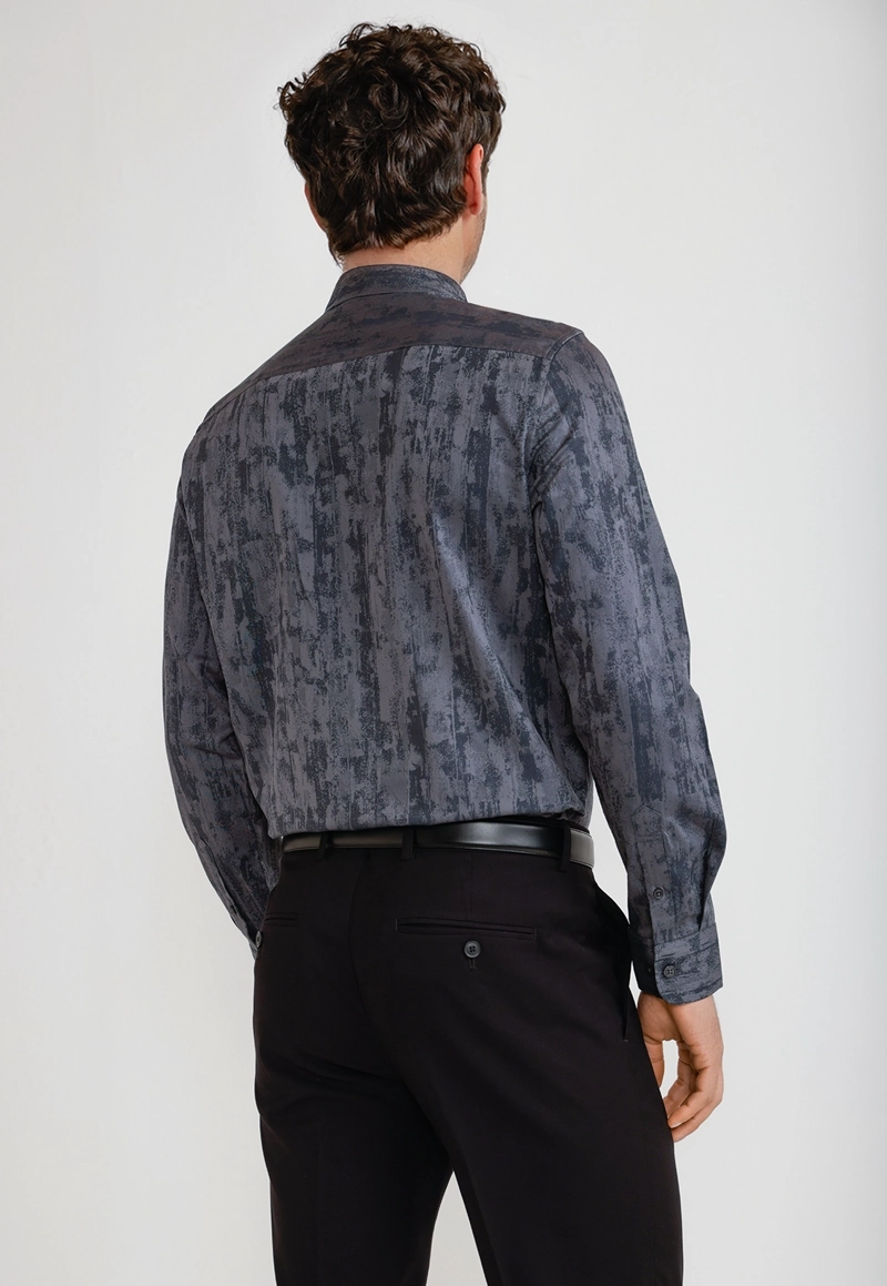 CAMISA HOMBRE JACQUARD NEGRO JACQUARD SHIRT - 2