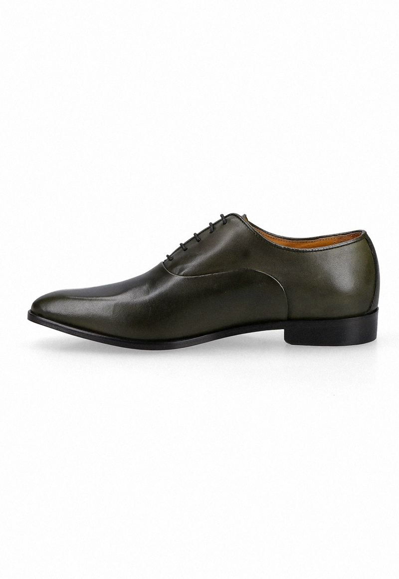 ZAPATOS FORMAL ITALIANOS LUCITO PLAIN TOE BAL OXFORD VERDE - 3