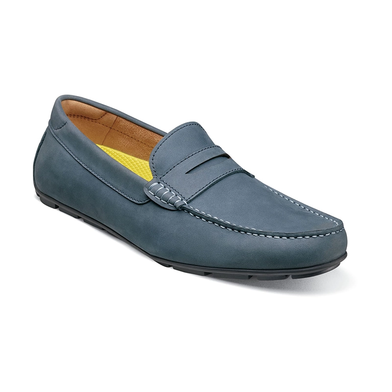 MOCASINES MOTOR SMOOTH MOC TOE PENNY DRIVER AZUL - 1