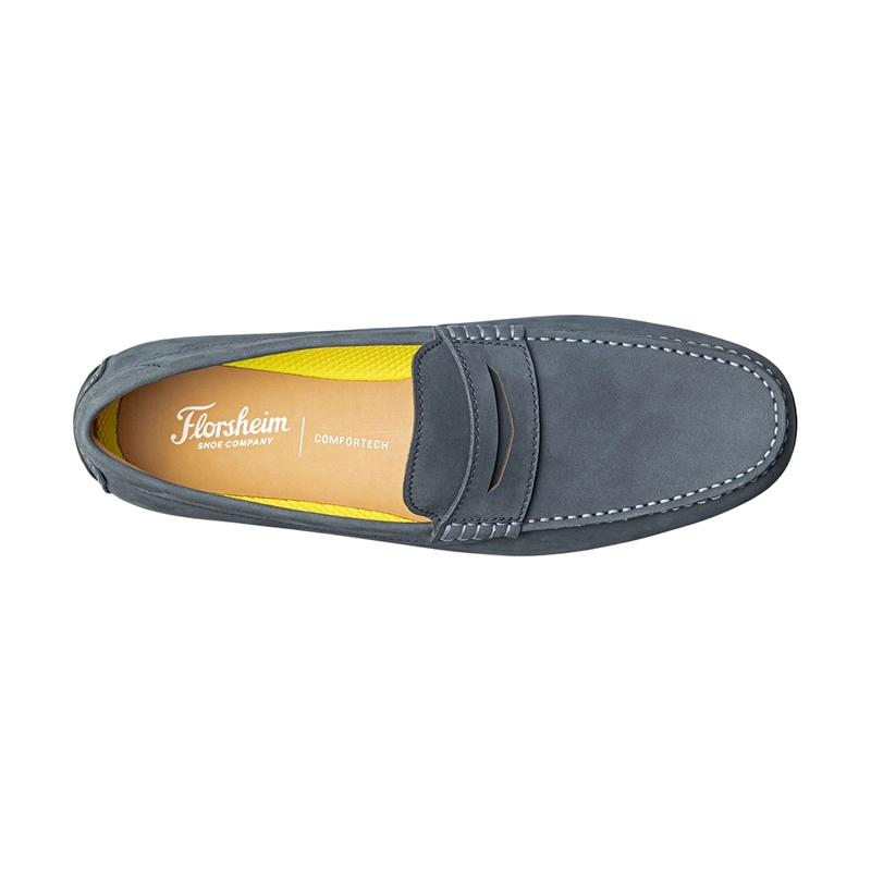 MOCASINES MOTOR SMOOTH MOC TOE PENNY DRIVER AZUL - 6