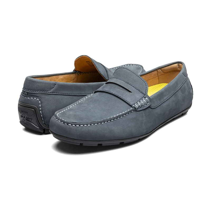 MOCASINES MOTOR SMOOTH MOC TOE PENNY DRIVER AZUL - 9
