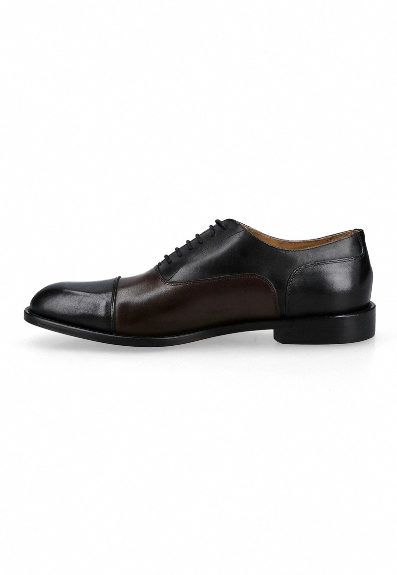 ZAPATOS FORMAL ITALIANOS ARZANO CAP OXFORD NEGRO - 3