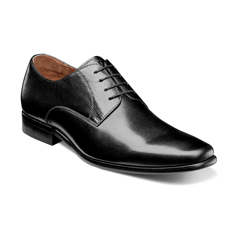 ZAPATOS FORMAL POSTINO PLAIN TOE OXFORD NEGRO LISO - 1