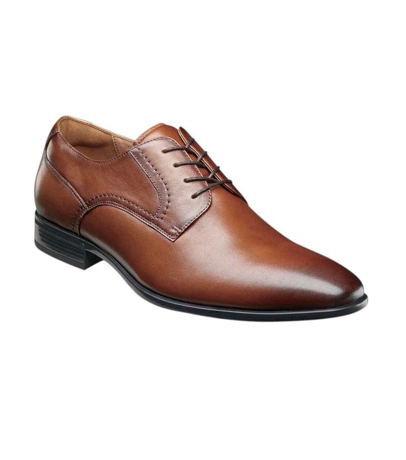 ZAPATOS FORMAL ZAFFIRO PLAIN TOE OXFORD COGNAC - 1