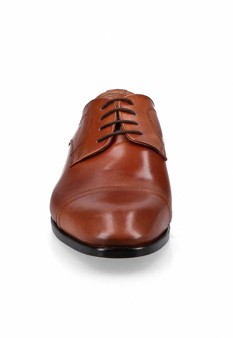 ZAPATOS FORMAL ITALIANOS MOROZZO CAP TOE DERBY COGNAC - 2