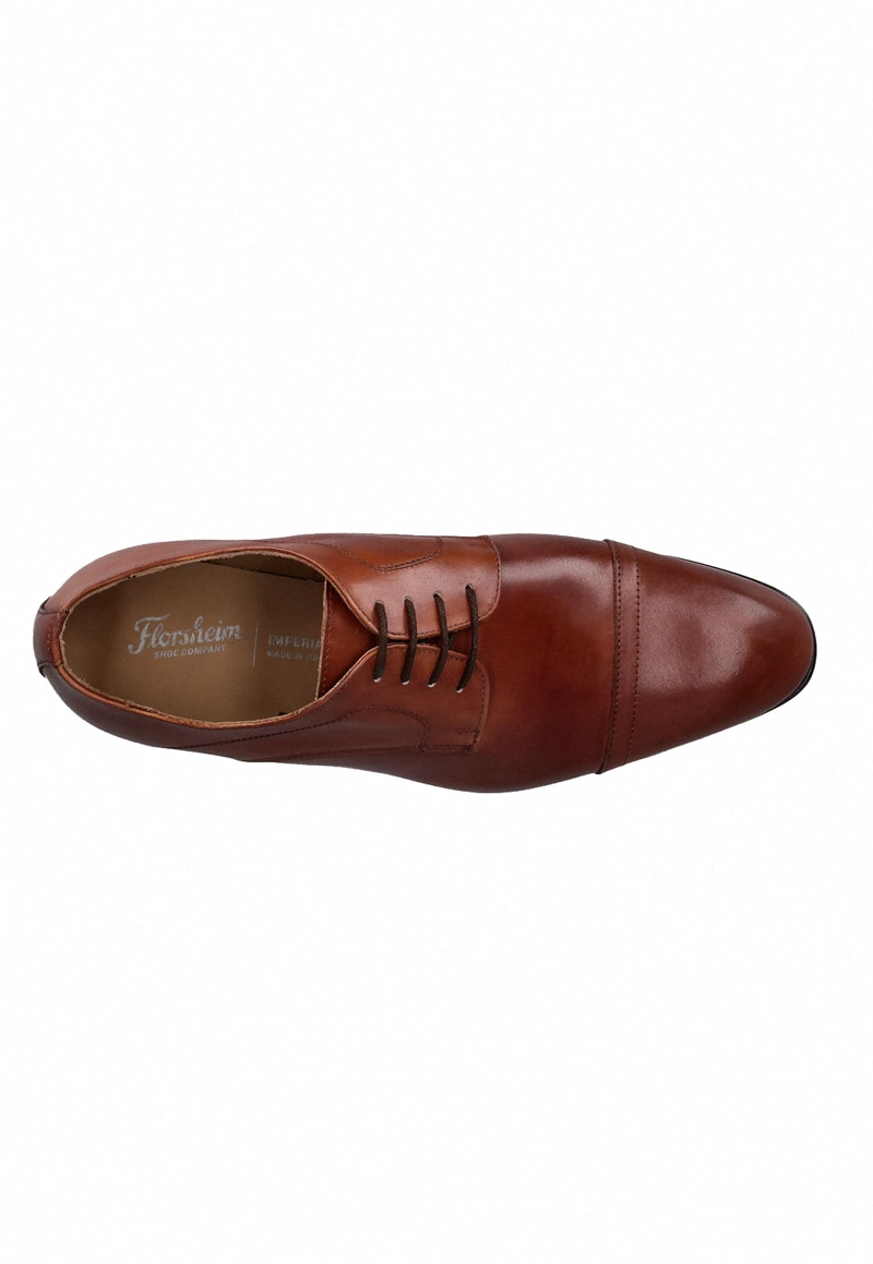 ZAPATOS FORMAL ITALIANOS MOROZZO CAP TOE DERBY COGNAC - 4