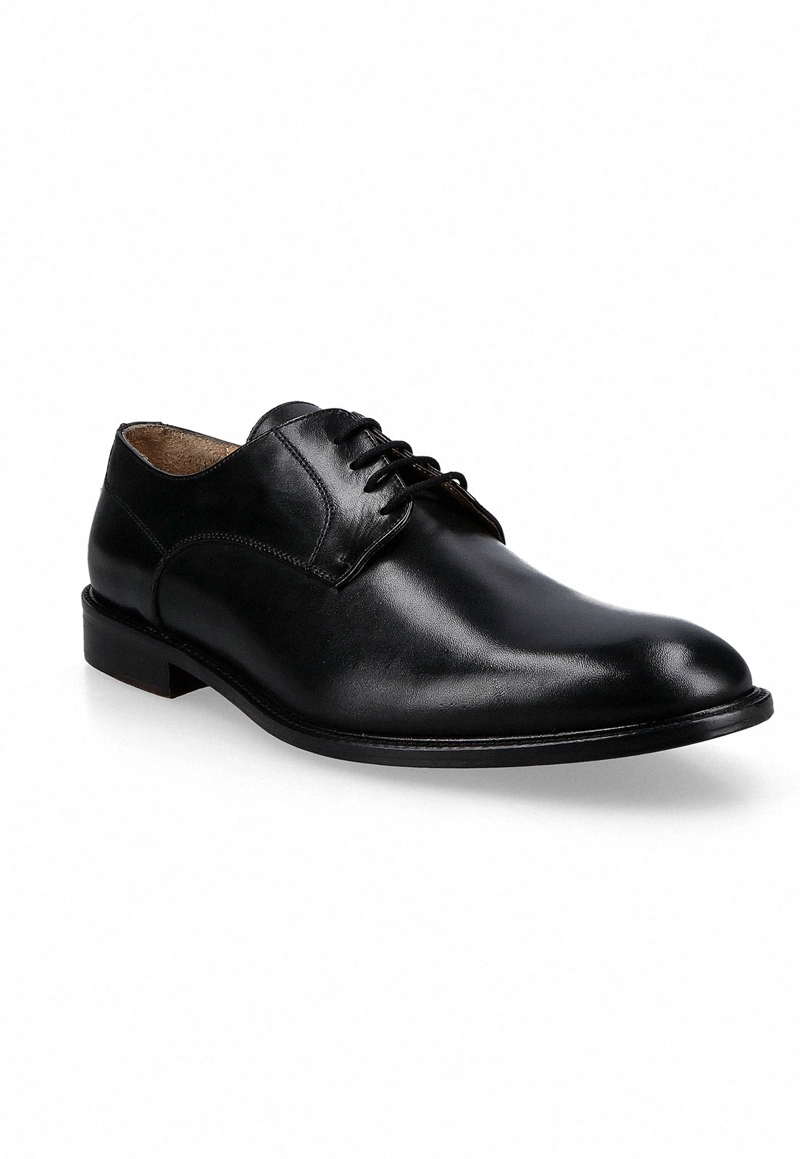 ZAPATOS FORMAL ITALIANOS VOLTAGO PLAIN TOE OXFORD NEGRO - 1