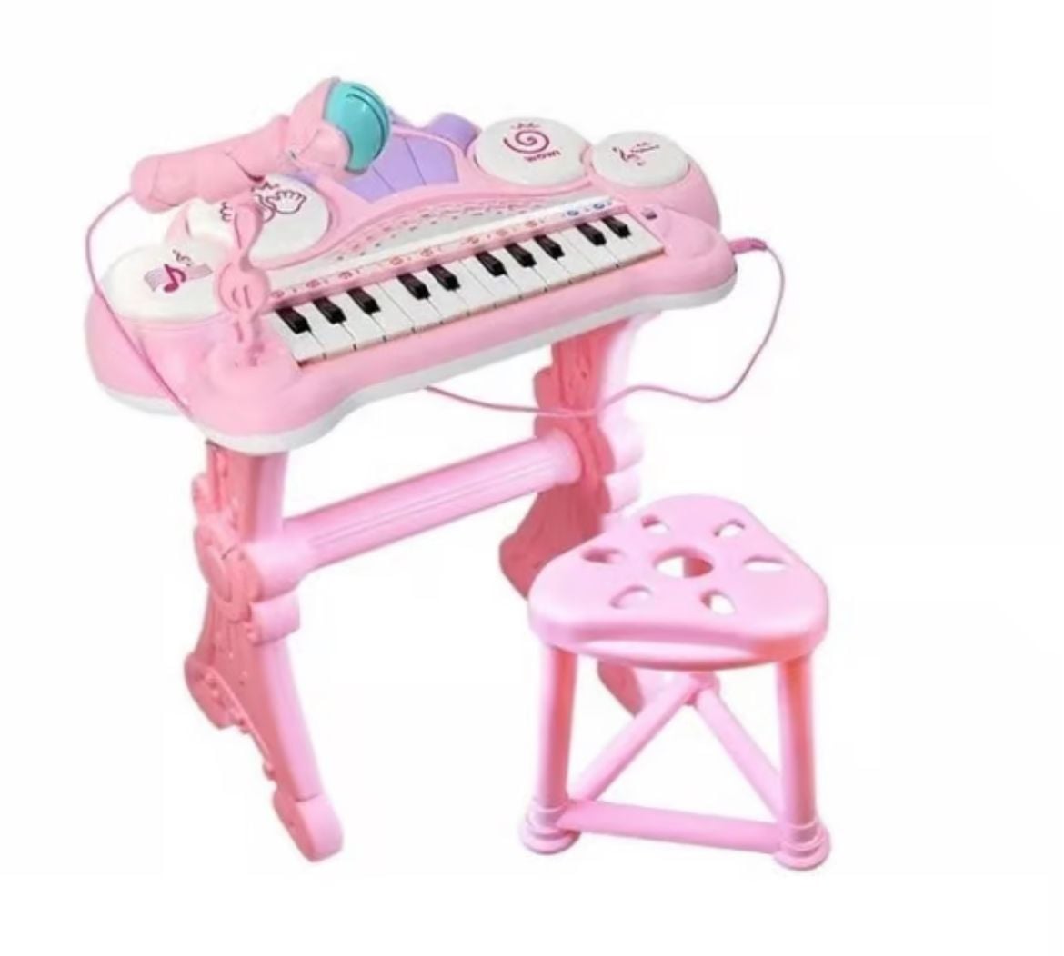 PIANO DE JUGUETE EDUCATIVO PARA NIÑOS - MUSICAL Y DIVERTIDO ROSADO - 1