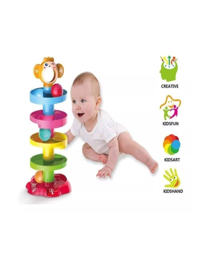 JUEGO DIDÁCTICO MULTICOLOR PELOTITAS ROLL BALLPARA NIÑOS - 1