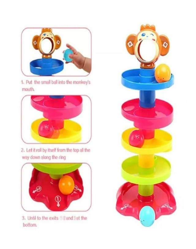 JUEGO DIDÁCTICO MULTICOLOR PELOTITAS ROLL BALLPARA NIÑOS - 3