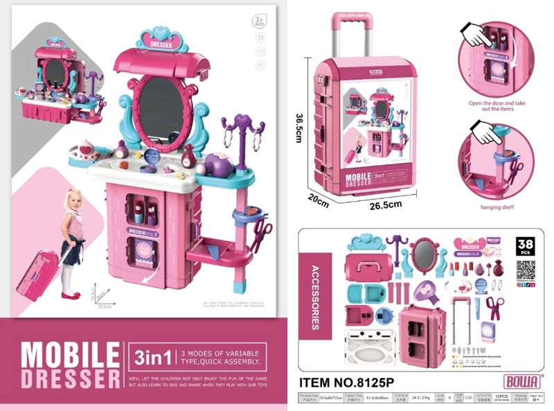 MALETA DE JUEGOS 3 EN 1 - JUGUETES COSMÉTICOS PARA NIÑAS - 2