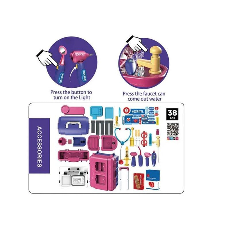 MALETA DE JUEGOS 3 EN 1 - HOSPITAL MÓVIL PARA DOCTORES - 2