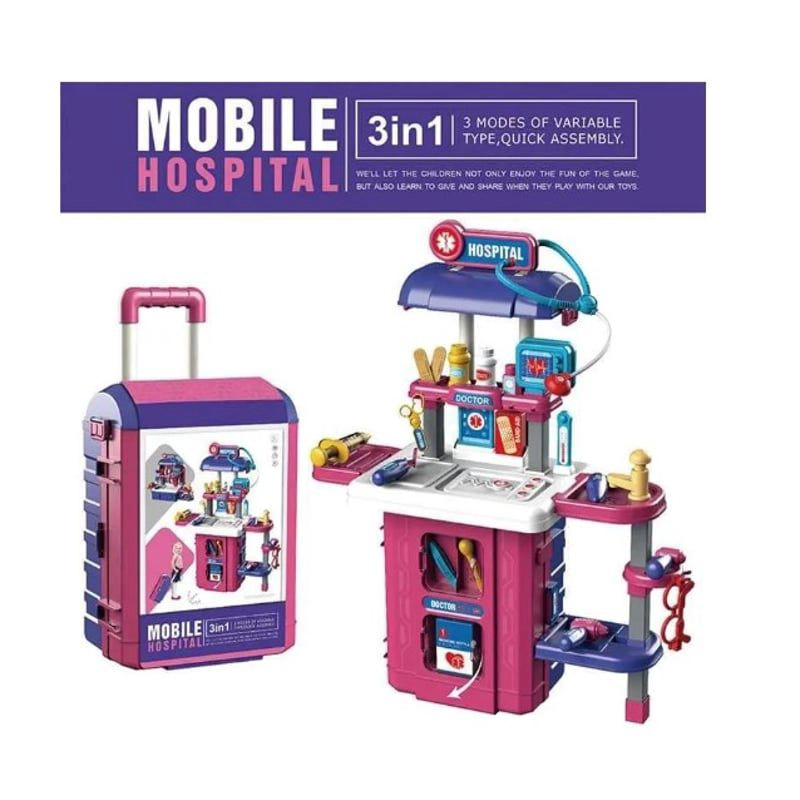 MALETA DE JUEGOS 3 EN 1 - HOSPITAL MÓVIL PARA DOCTORES - 3