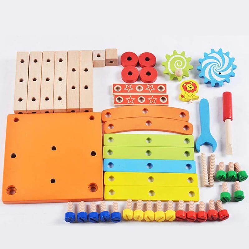 SILLA INFANTIL MONTESSORI MADERA CON TORNILLOS - 5