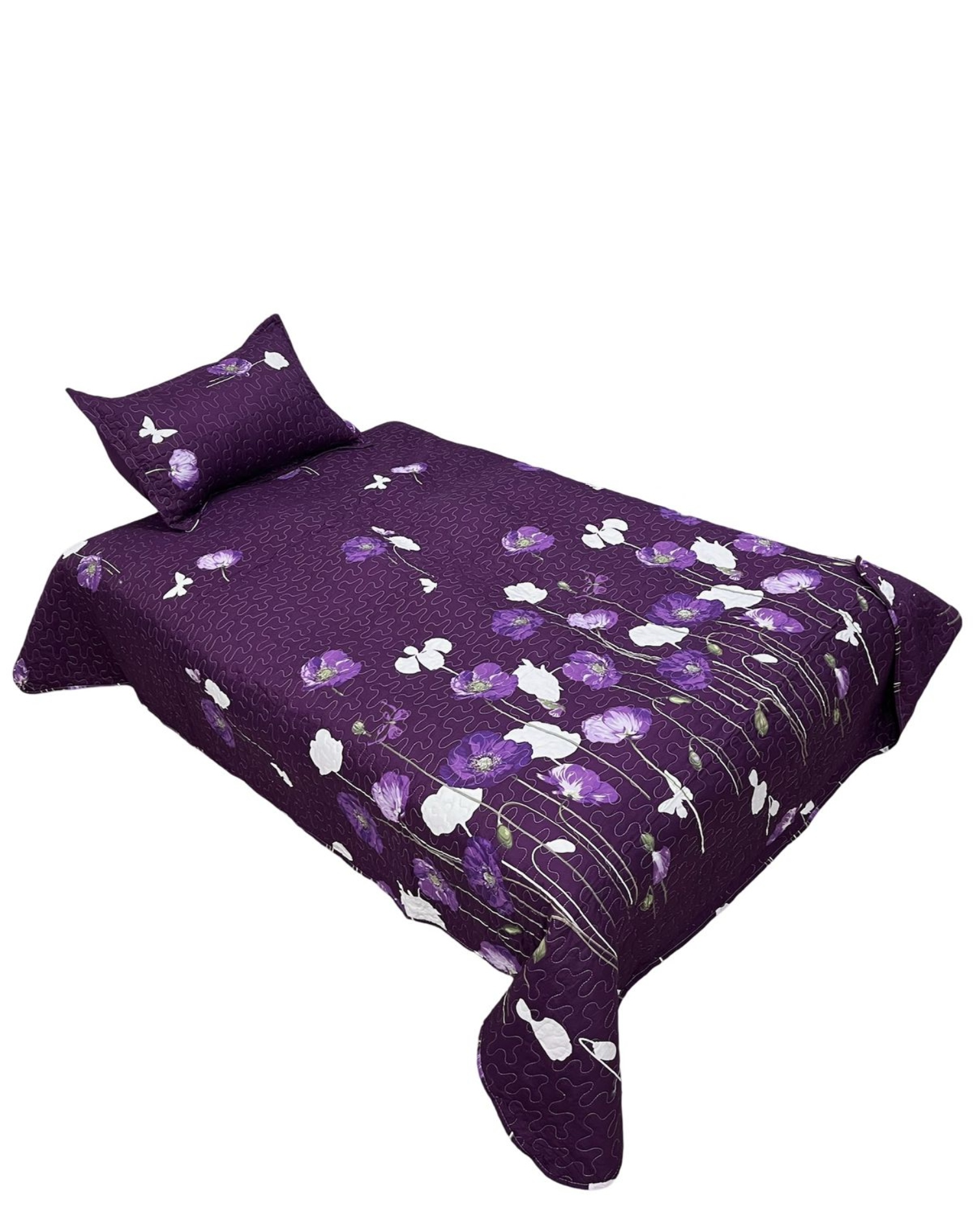 CUBRECAMA ALGODÓN MULTICOLOR QUILT FRESCO PRIMAVERA Y VERANO PLAZA 1/2 D9 - 2
