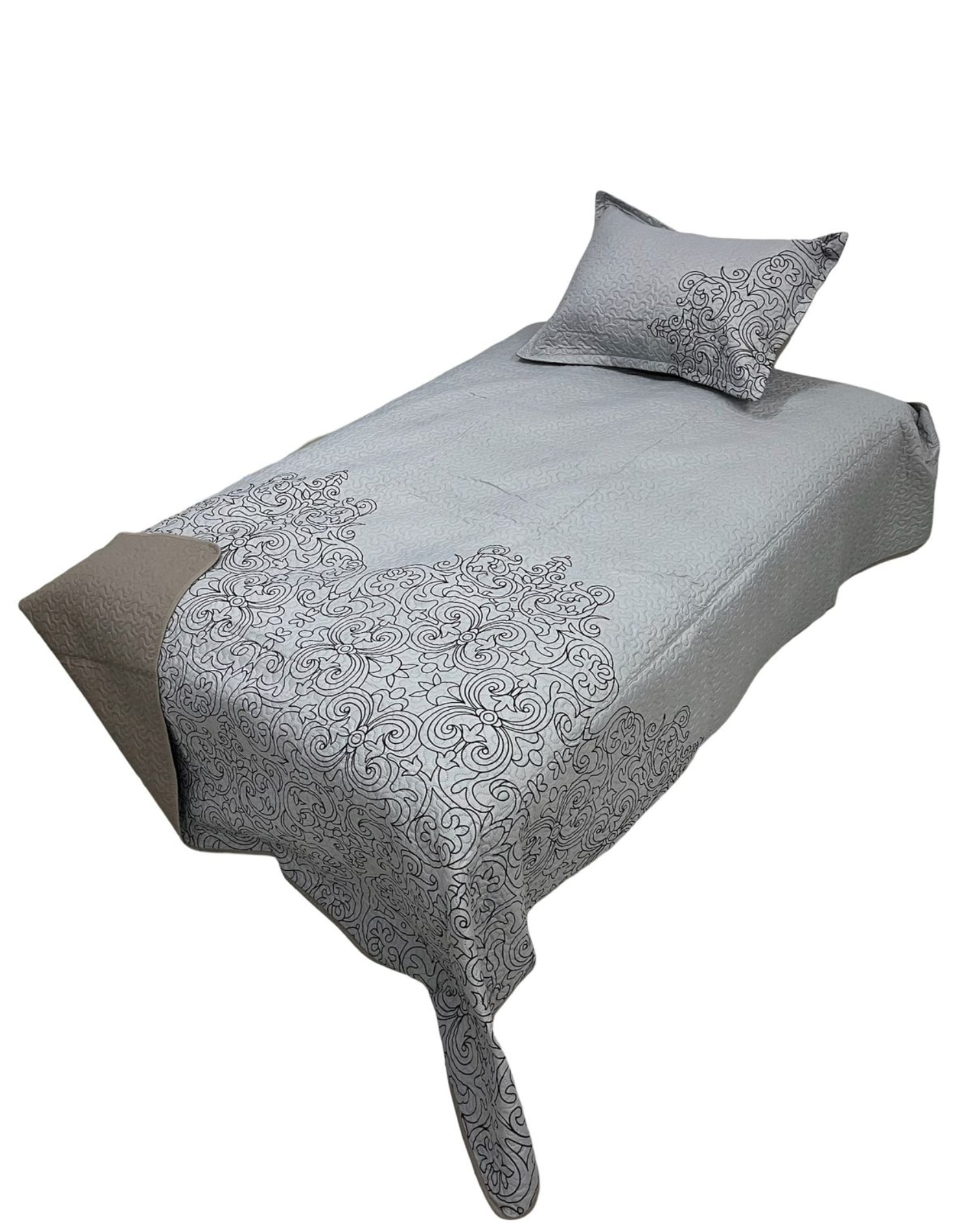 CUBRECAMA ALGODÓN MULTICOLOR QUILT FRESCO PRIMAVERA Y VERANO PLAZA 1/2 D24 - 1