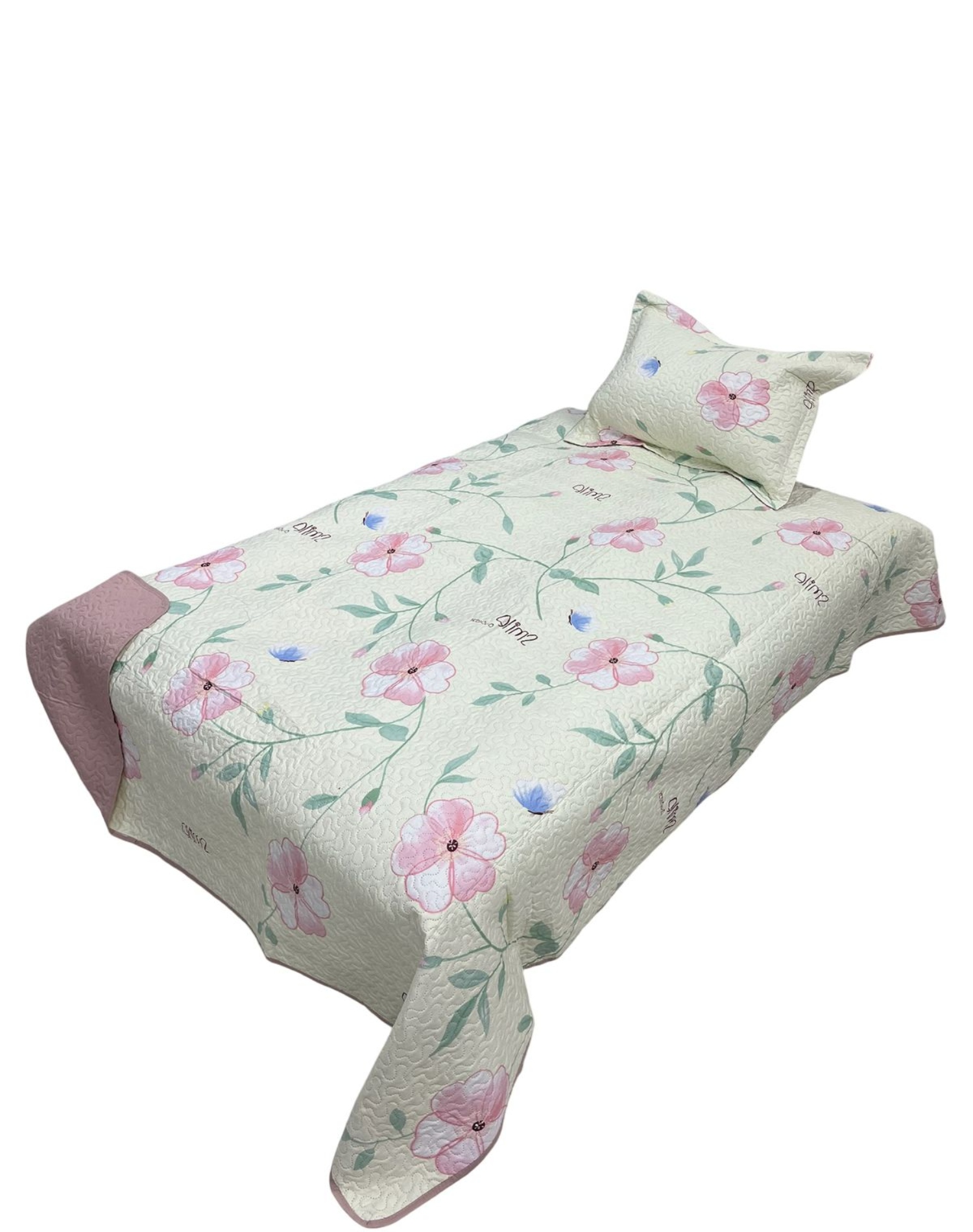 CUBRECAMA ALGODÓN MULTICOLOR QUILT FRESCO PRIMAVERA Y VERANO PLAZA 1/2 D6 - 1