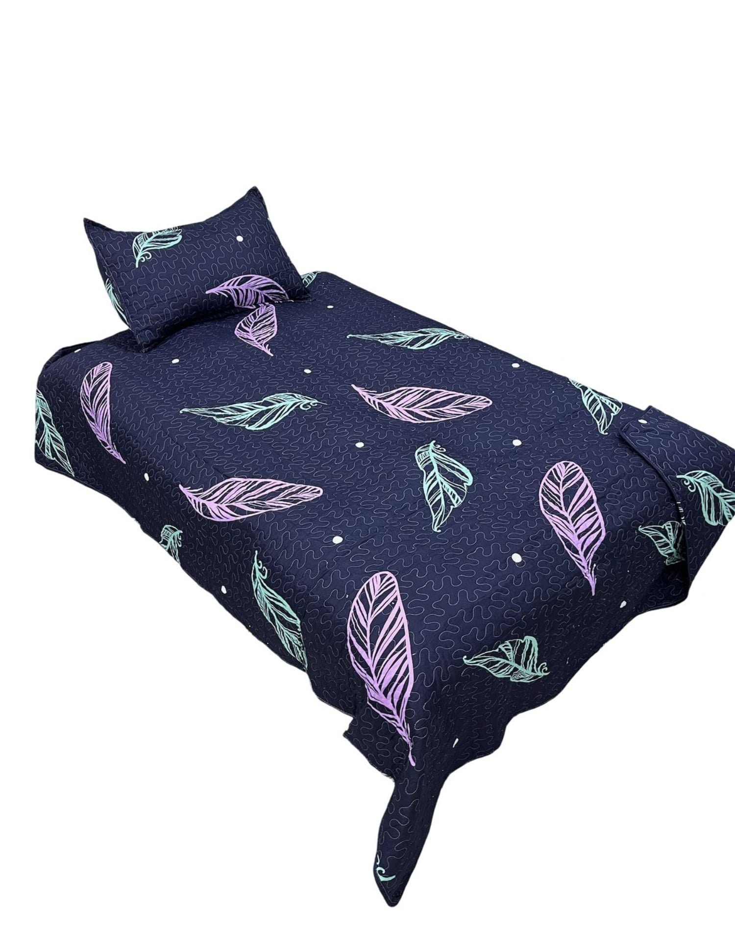 CUBRECAMA ALGODÓN MULTICOLOR QUILT FRESCO PRIMAVERA Y VERANO PLAZA 1/2 D15 - 2