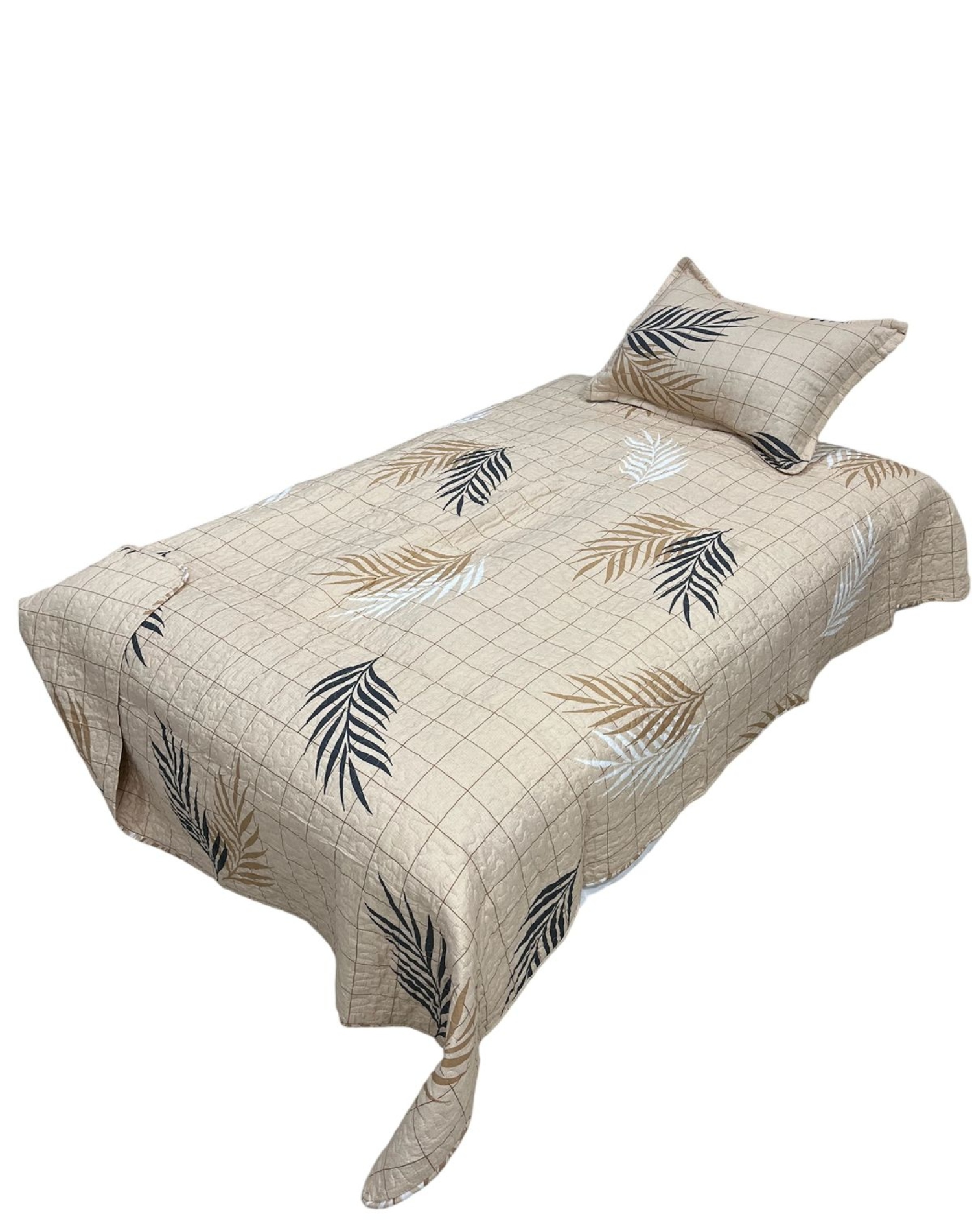 CUBRECAMA ALGODÓN MULTICOLOR QUILT FRESCO PRIMAVERA Y VERANO PLAZA 1/2 D18 - 1