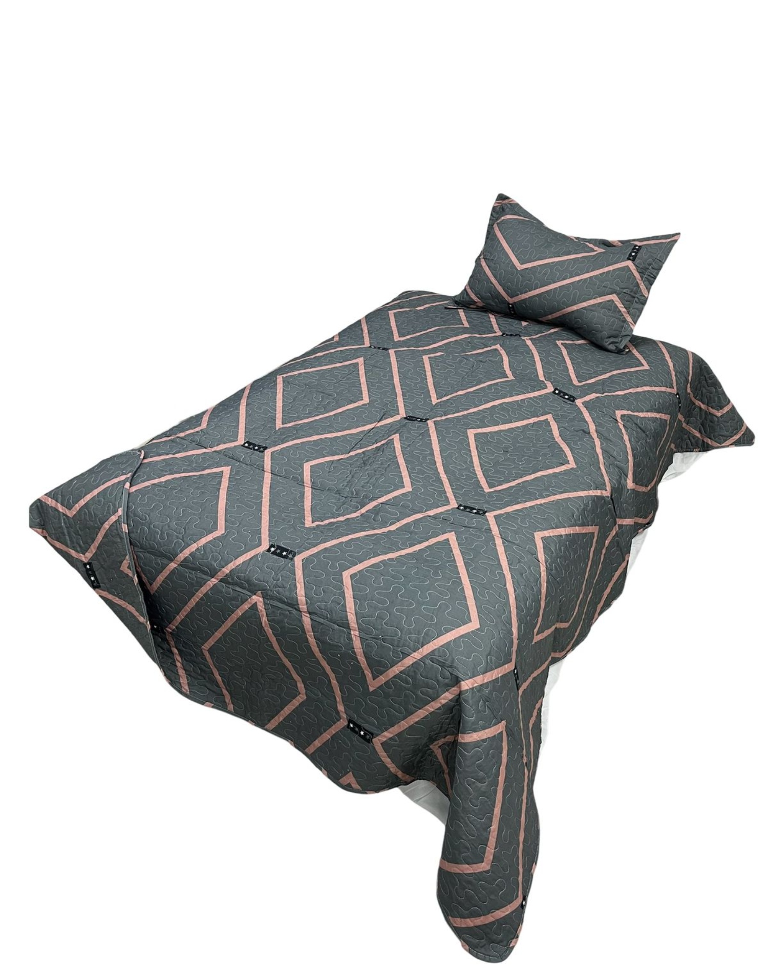 CUBRECAMA ALGODÓN MULTICOLOR QUILT FRESCO PRIMAVERA Y VERANO PLAZA 1/2 D13 - 1