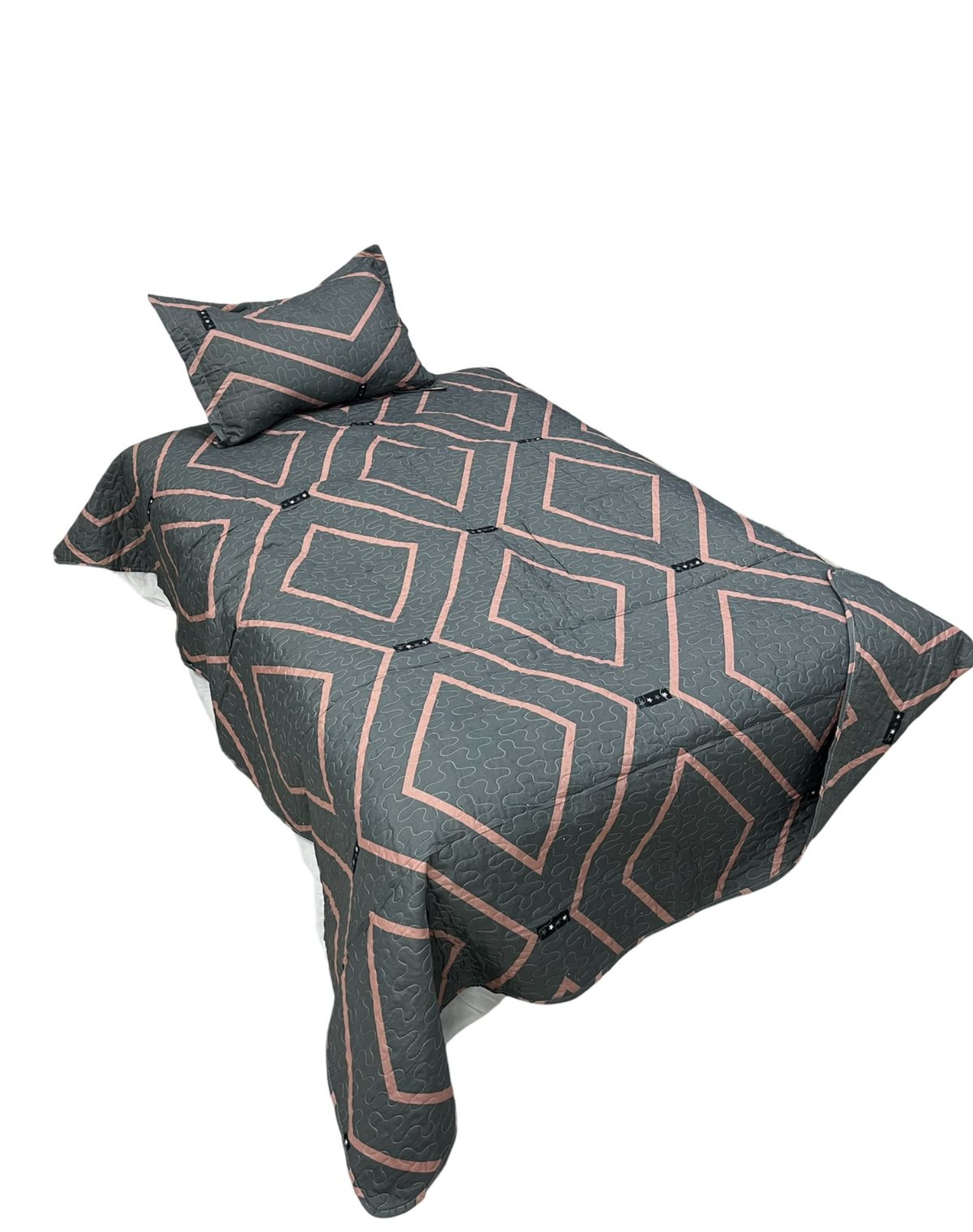 CUBRECAMA ALGODÓN MULTICOLOR QUILT FRESCO PRIMAVERA Y VERANO PLAZA 1/2 D13 - 2