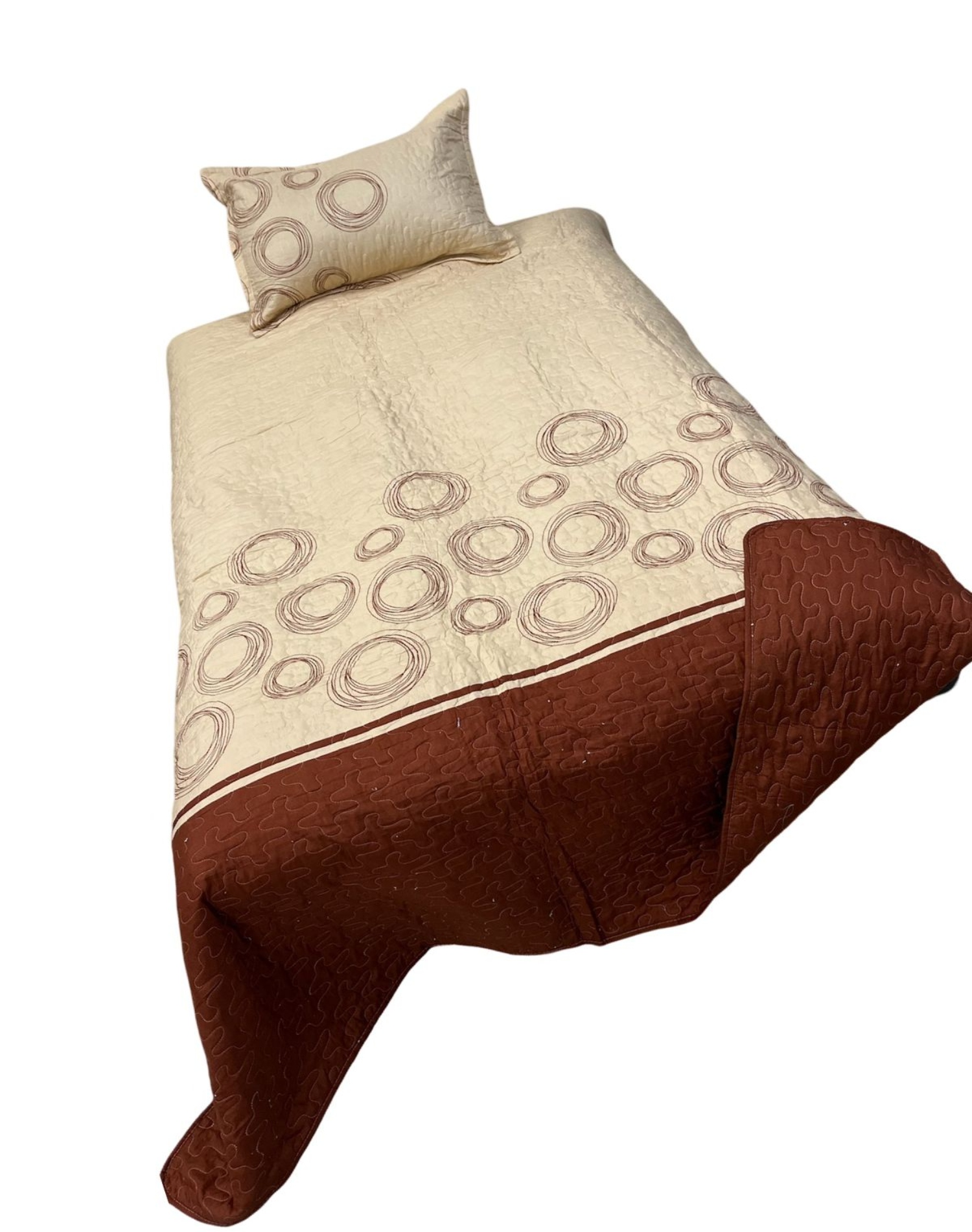 CUBRECAMA ALGODÓN MULTICOLOR QUILT FRESCO PRIMAVERA Y VERANO PLAZA 1/2 D7 - 1