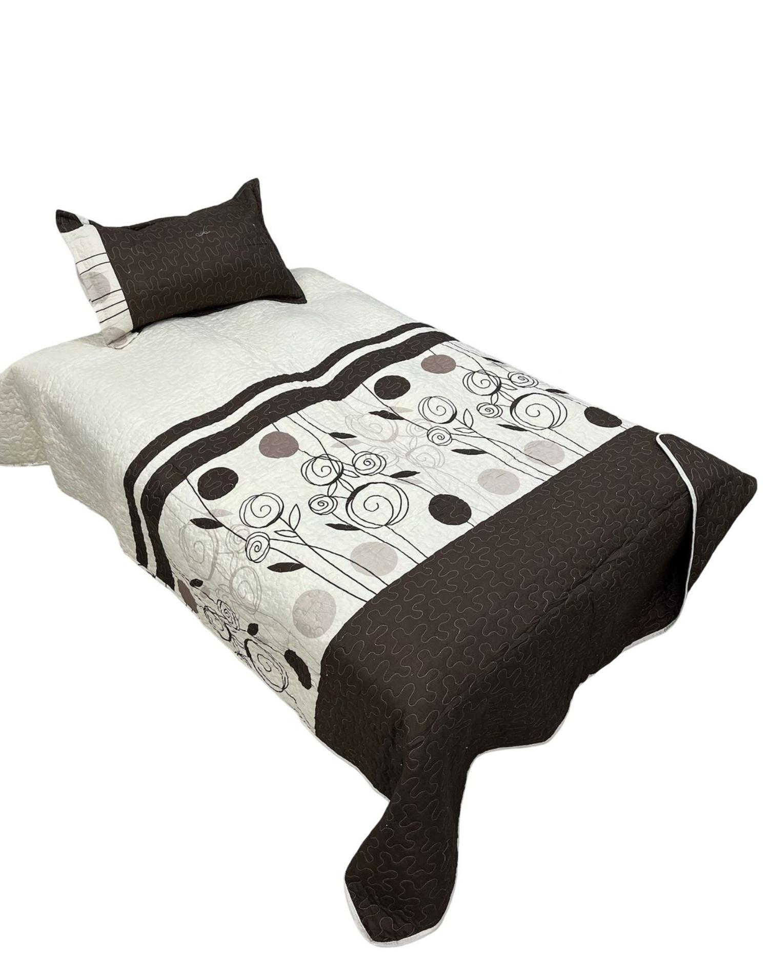 CUBRECAMA ALGODÓN MULTICOLOR QUILT FRESCO PRIMAVERA Y VERANO PLAZA 1/2 D10 - 2