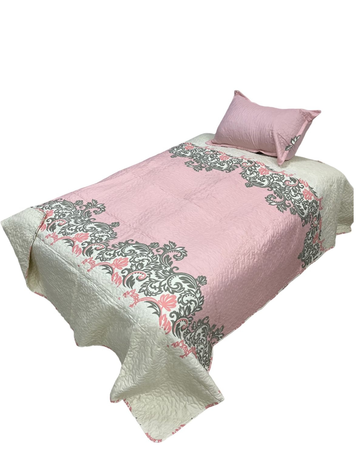 CUBRECAMA ALGODÓN MULTICOLOR QUILT FRESCO PRIMAVERA Y VERANO PLAZA 1/2 D12 - 1