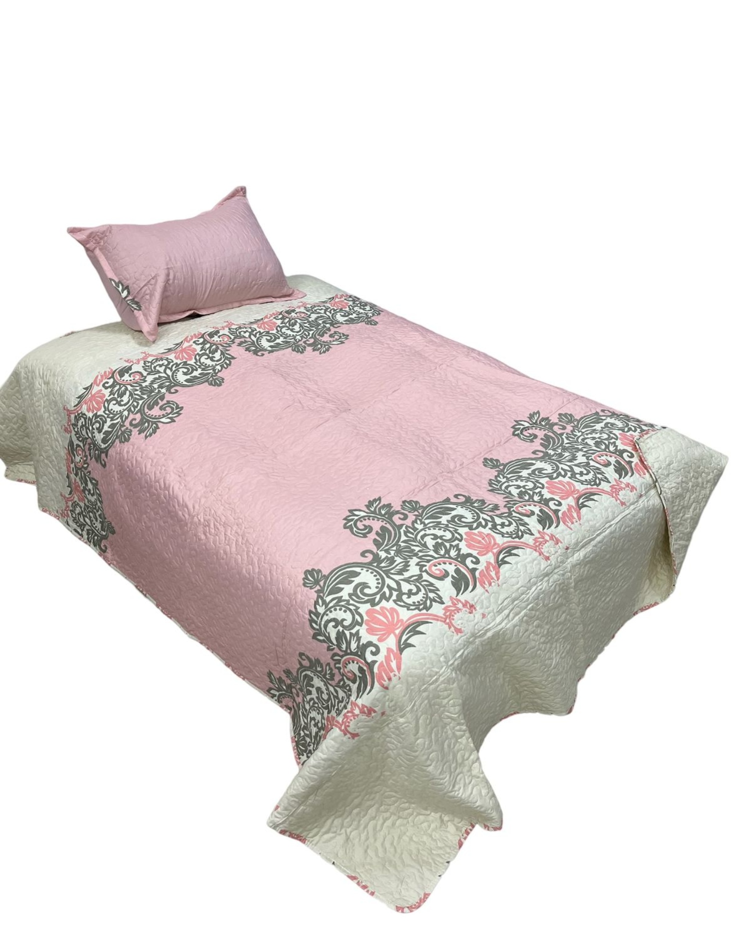 CUBRECAMA ALGODÓN MULTICOLOR QUILT FRESCO PRIMAVERA Y VERANO PLAZA 1/2 D12 - 2