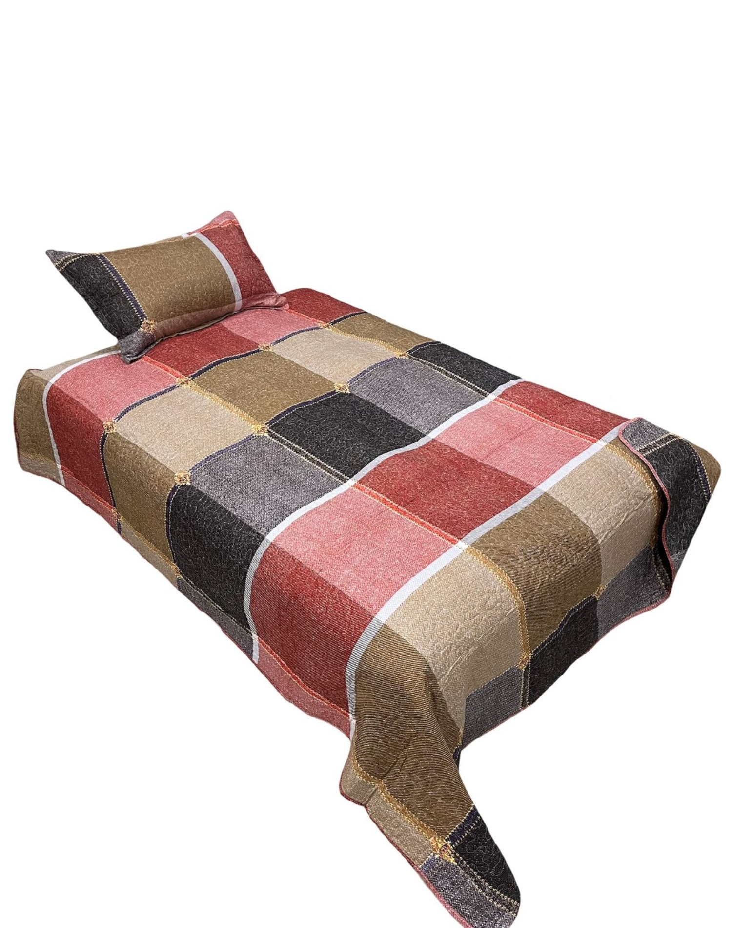 CUBRECAMA ALGODÓN MULTICOLOR QUILT FRESCO PRIMAVERA Y VERANO PLAZA 1/2 D20 - 2