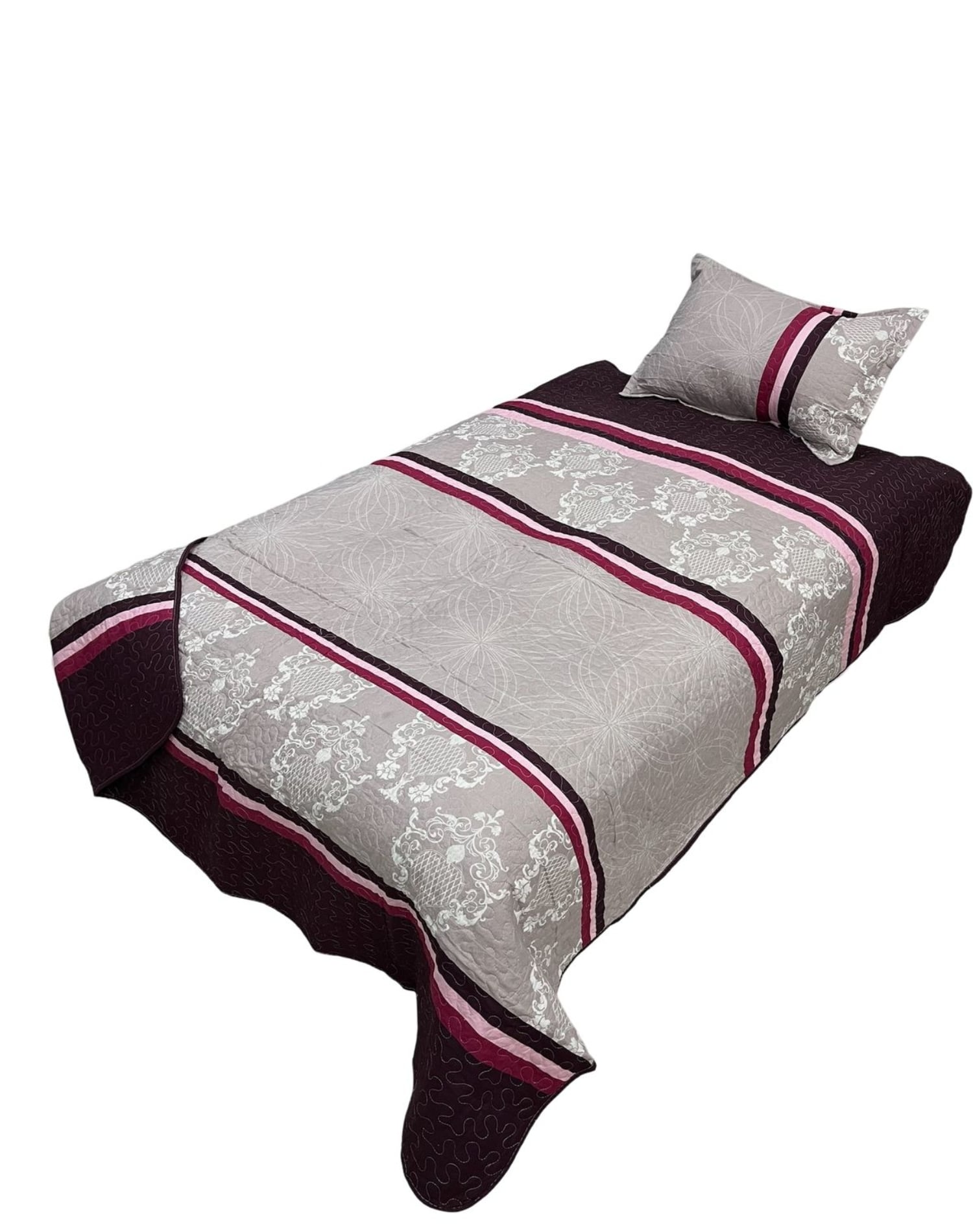 CUBRECAMA ALGODÓN MULTICOLOR QUILT FRESCO PRIMAVERA Y VERANO PLAZA 1/2 D19 - 1