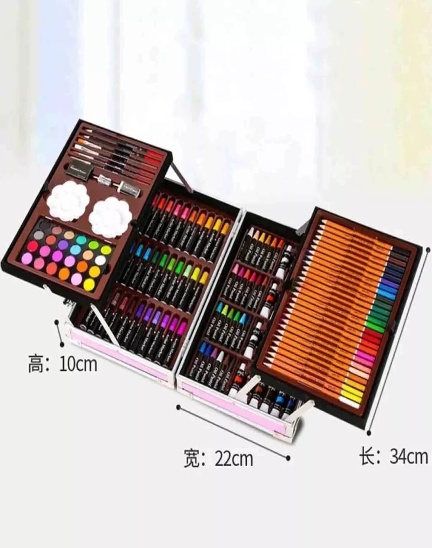 SET DE ARTE MALETA DE COLORES 145 PIEZAS NIÑO 1 - 3